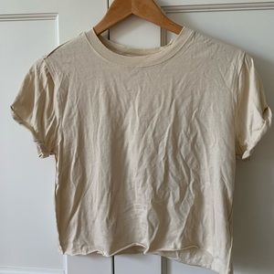 Sand colored “We the free” Free People tee shirt